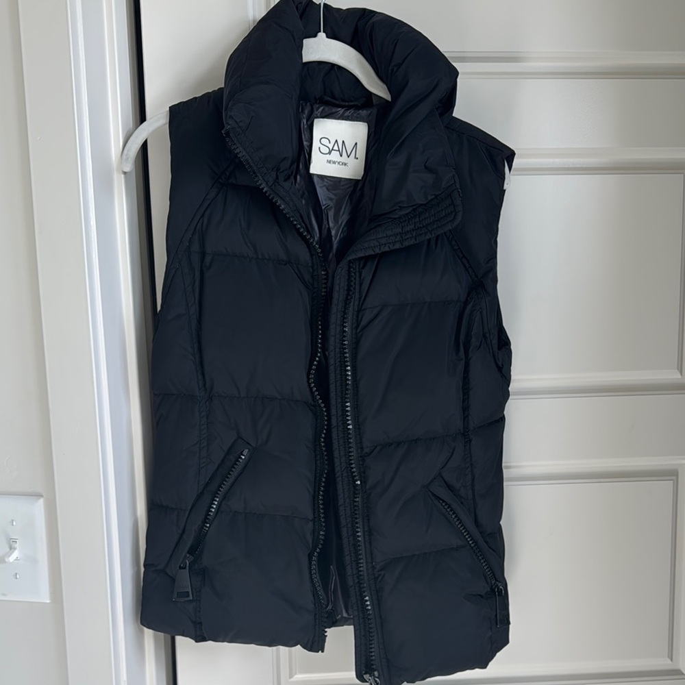 SAM Midnight Black Quilted Vest